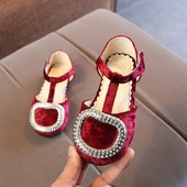 Παιδικά σανδάλια με πέτρες σε γκρι, μαύρο και κόκκινο χρώμα