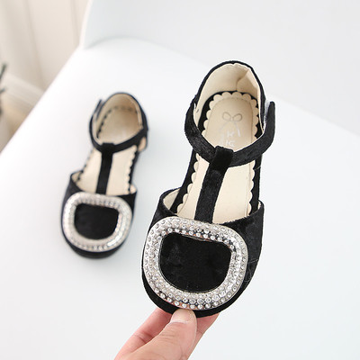 Παιδικά σανδάλια με πέτρες σε γκρι, μαύρο και κόκκινο χρώμα