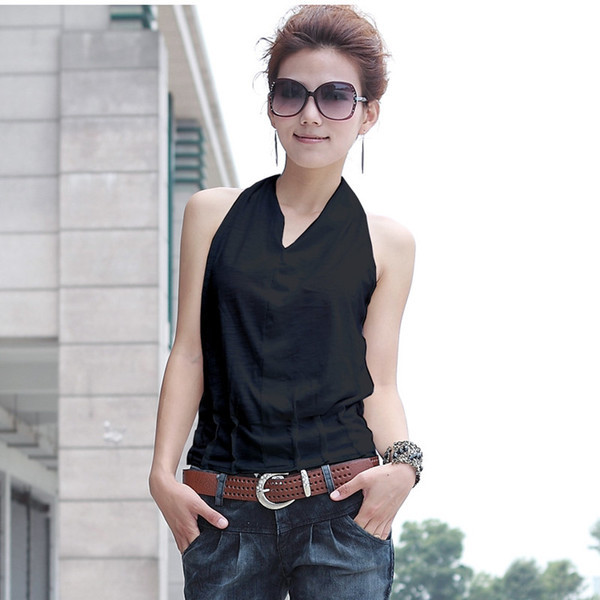 Stílusos női felső fekete-fehér színben