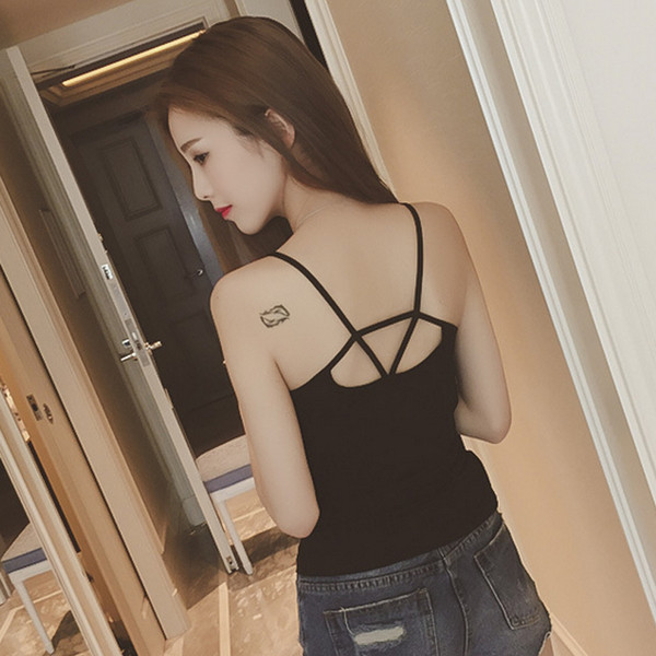 Maieu de damă cu bretele încrucișate în două culori