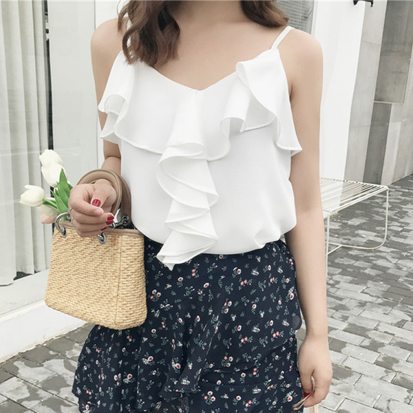 Maieu de dama in mai multe culori cu volan