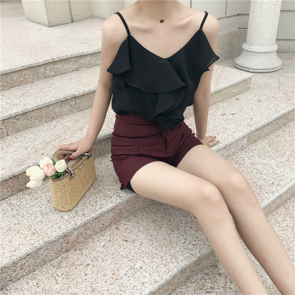 Maieu de dama in mai multe culori cu volan