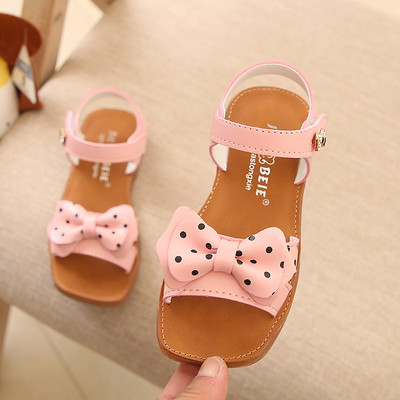 Παιδικά σανδάλια με κορδέλα σε τρία χρώματα