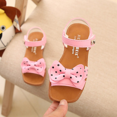 Παιδικά σανδάλια με κορδέλα σε τρία χρώματα