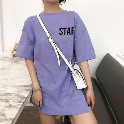 Tricou casual dama in culoare deschisa model larg