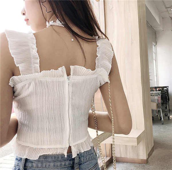 Maieu de damă translucid în două culori cu fermoar la spate