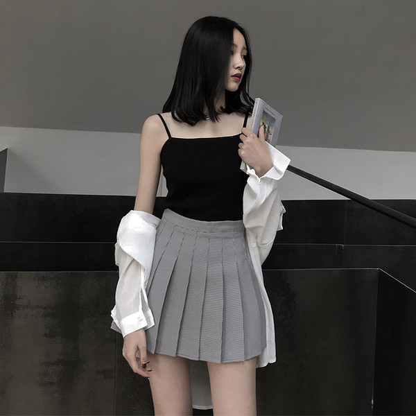 Maieu scurt de dama in doua culori cu fermoar la spate