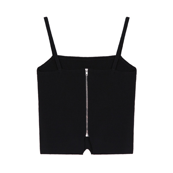 Maieu scurt de dama in doua culori cu fermoar la spate