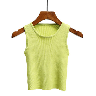 Maieu scurt de damă elastic cu guler în formă de O în mai multe culori