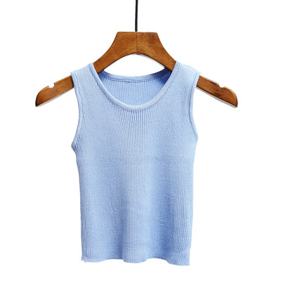 Maieu scurt de damă elastic cu guler în formă de O în mai multe culori