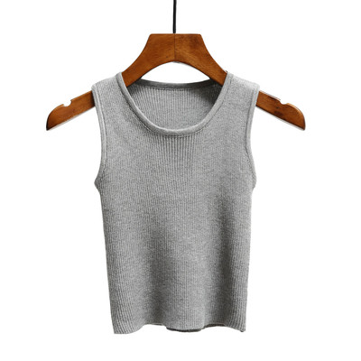 Maieu scurt de damă elastic cu guler în formă de O în mai multe culori