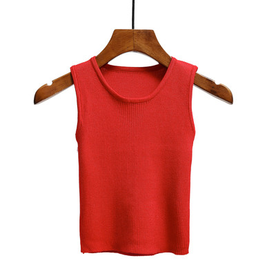 Maieu scurt de damă elastic cu guler în formă de O în mai multe culori