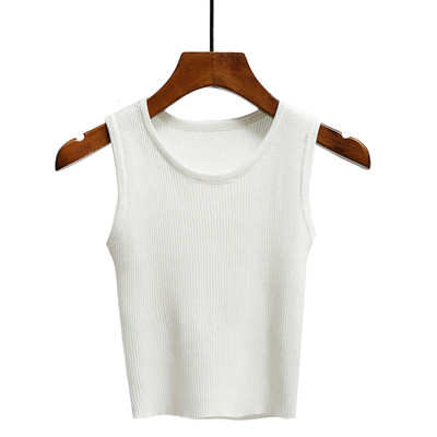 Maieu scurt de damă elastic cu guler în formă de O în mai multe culori