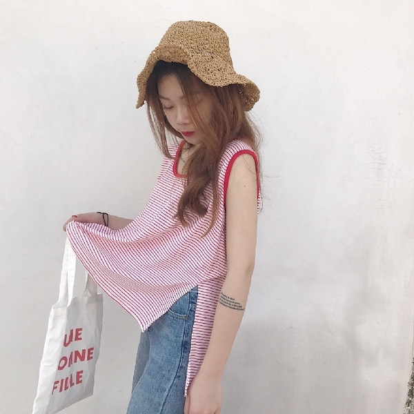 Maieu cu dungi de dama model larg in doua culori