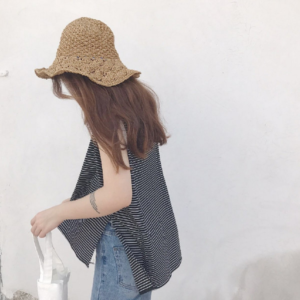 Maieu cu dungi de dama model larg in doua culori