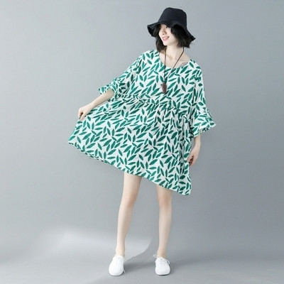  MAXI  μεγέθους γυναικείο μπλουζοφόρεμα για το καλοκαίρι