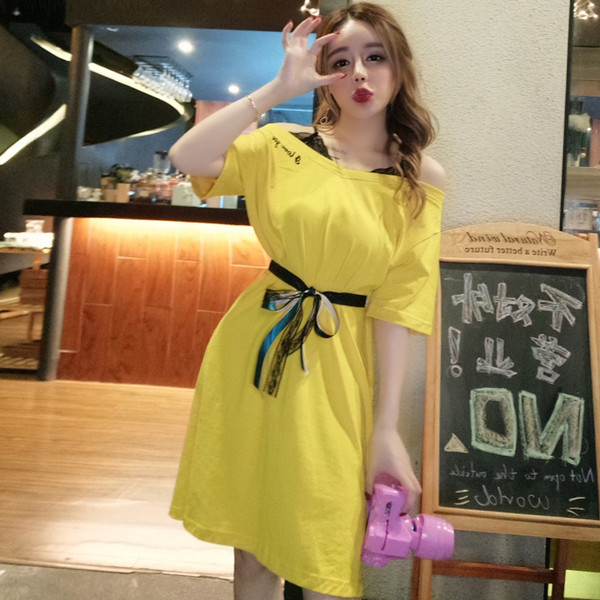 Rochie elegantă de damă cu umerii căzuți - două culori