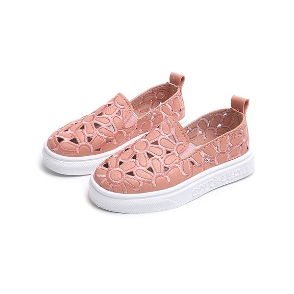 Mocasini copii pentru fete in negru, alb si roz cu talpa plata