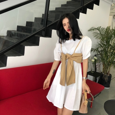 Casual γυναικείο φόρεμα με 3/4 μανίκι σε freestyle σε τρία χρώματα