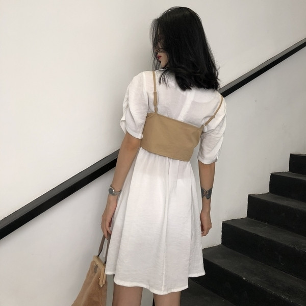 Casual γυναικείο φόρεμα  με 3/4 μανίκι σε freestyle σε τρία χρώματα