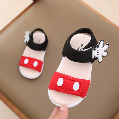 Sandale pentru copii pentru fete și băieți în trei culori cu autocolante