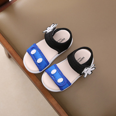 Sandale pentru copii pentru fete și băieți în trei culori cu autocolante