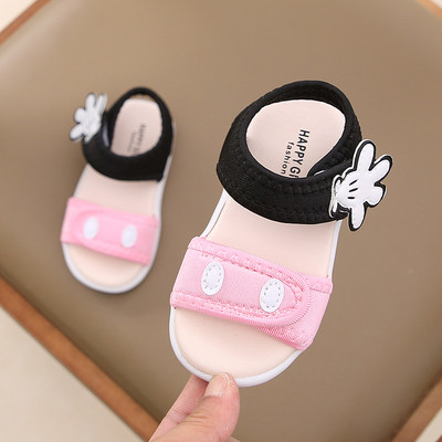 Sandale pentru copii pentru fete și băieți în trei culori cu autocolante