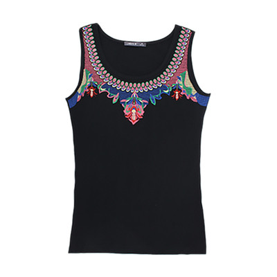 Γυναικείο κομψό αμάνικο σε διάφορα χρώματα με κεντήματα
