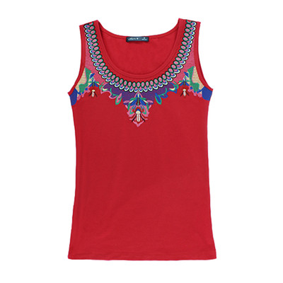 Γυναικείο κομψό αμάνικο σε διάφορα χρώματα με κεντήματα