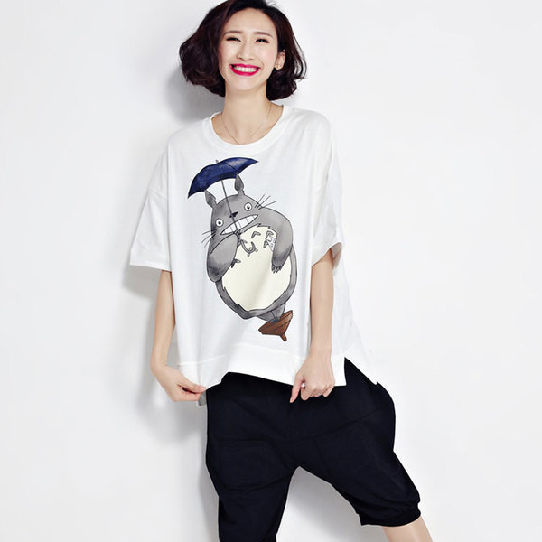 MAXI méretű női póló rövid ujjal, rátéttel, három színben