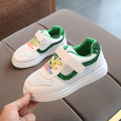 Sport és mindennapi gyerek tornacipő fiúknak nyakkendővel és matricával