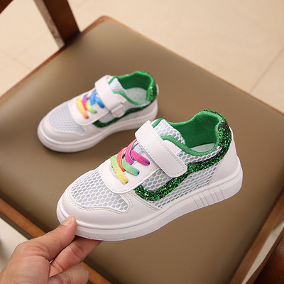 Sport és mindennapi gyerek tornacipő fiúknak nyakkendővel és matricával