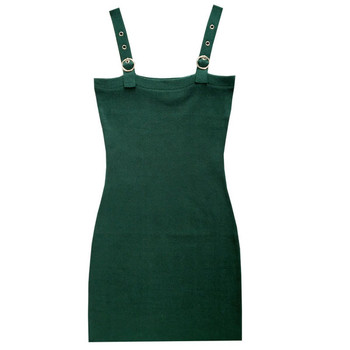 Γυναικείο φόρεμα σε γκρι, καφέ, πράσινο και μαύρο χρώμα