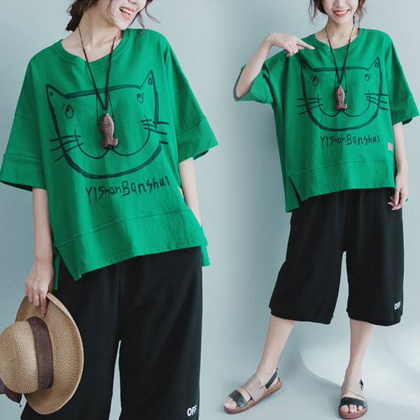 MAXI βαμβακερό καλοκαιρινό γυναικείο μπλουζάκι  σε τρία χρώματα