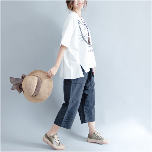 MAXI βαμβακερό καλοκαιρινό γυναικείο μπλουζάκι  σε τρία χρώματα