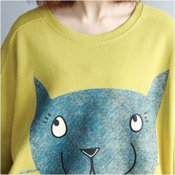 Βαμβακερή γυναικεία μπλούζα MAXI  μεγέθους σε τρία χρώματα