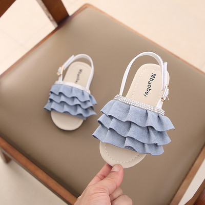 Παιδικά σανδάλια με επίπεδη σόλα σε τρία χρώματα