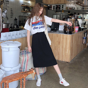 Καθημερινή γυναικεία  φούστα με  μήκος κάτω από το γόνατο σε δύο χρώματα