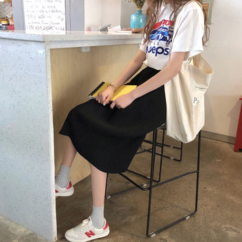 Καθημερινή γυναικεία  φούστα με  μήκος κάτω από το γόνατο σε δύο χρώματα