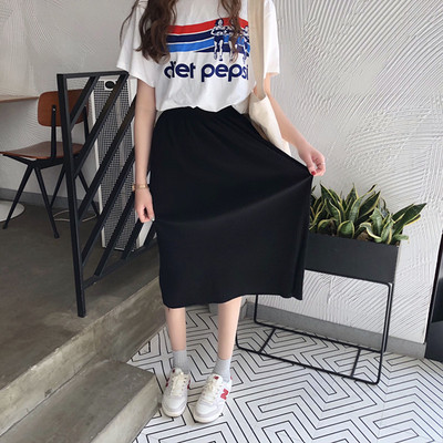 Καθημερινή γυναικεία  φούστα με  μήκος κάτω από το γόνατο σε δύο χρώματα