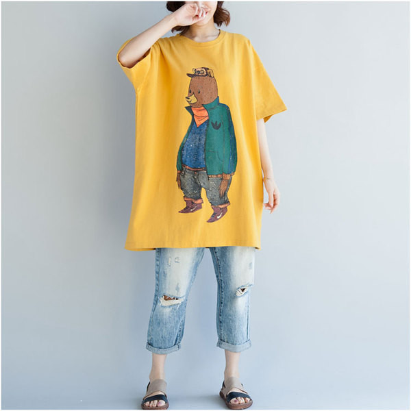 Tricou de dama marimea MAXI cu maneca scurta si aplicatie in trei culori