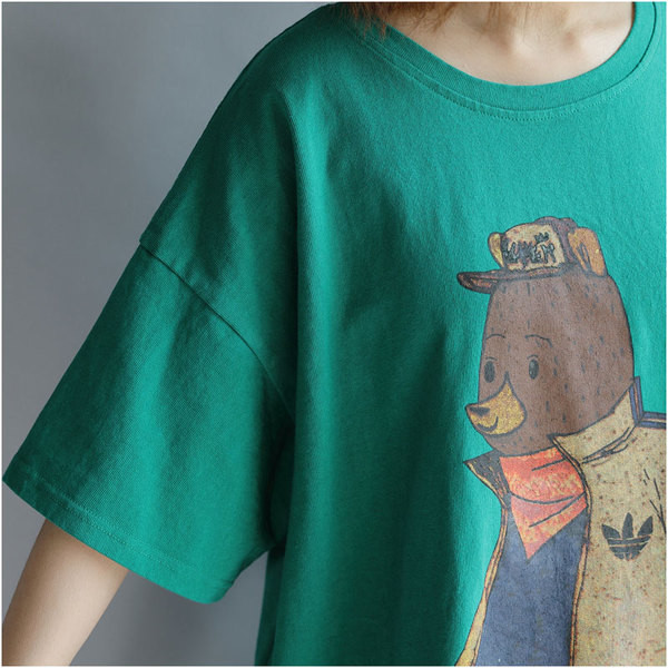 Tricou de dama marimea MAXI cu maneca scurta si aplicatie in trei culori