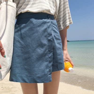 Κομψή γυναικεία φούστα - παντελόνι με ασύμμετρο μήκος