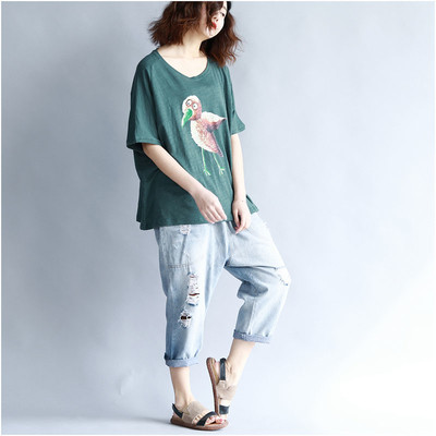 MAXI μεγέθους γυναικείο T-shirt με κοντό μανίκι 