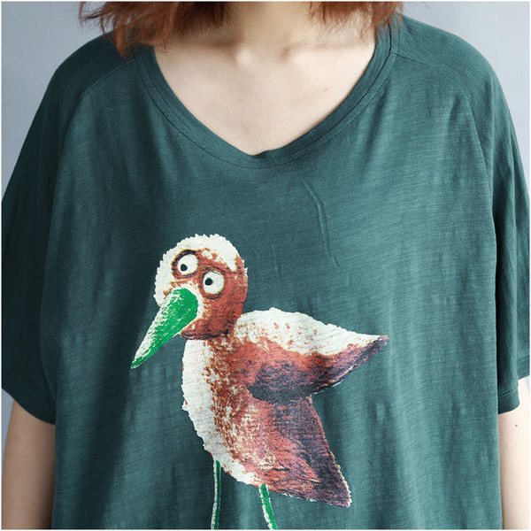 MAXI μεγέθους γυναικείο T-shirt με κοντό μανίκι 