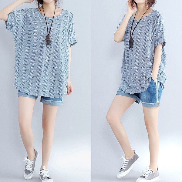 Bluza de dama marimi MAXI cu maneca scurta