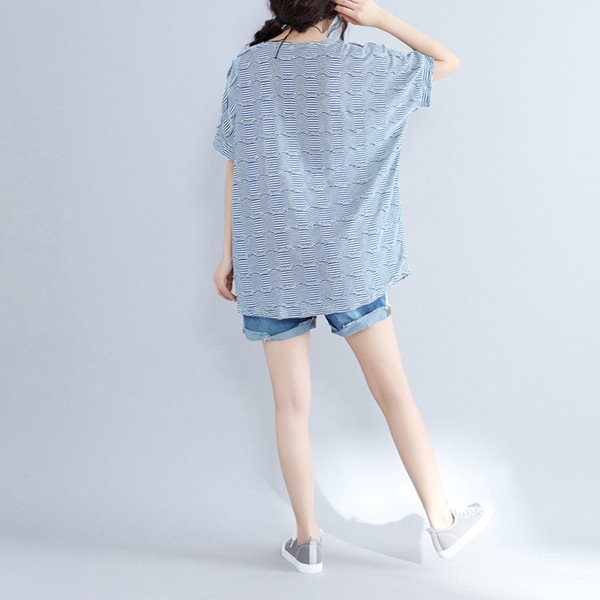 Bluza de dama marimi MAXI cu maneca scurta