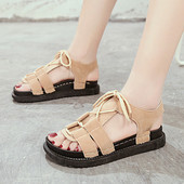 Kényelmes női velúr szandál fűzős két színben