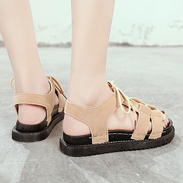 Kényelmes női velúr szandál fűzős két színben