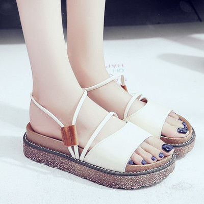 Γυναικεία δερμάτινα σανδάλια σε δύο χρώματα